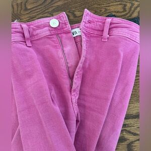 Pink wide leg Zara jeans